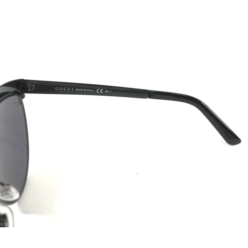 Gucci Sunglasses GG4249/S 006BN Polished Black Cat Eye Frames with Gray Lenses